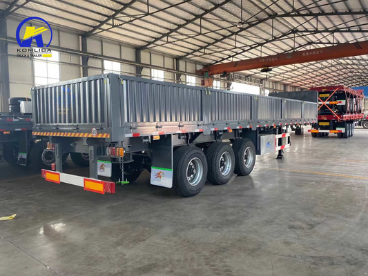 Semirremolque para transporte de contenedores de 20 pies y 40 pies con pared lateral y neumáticos 315/80r22.5.12r22.5
