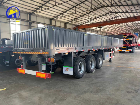 Semirremolque para transporte de contenedores de 20 pies y 40 pies con pared lateral y neumáticos 315/80r22.5.12r22.5