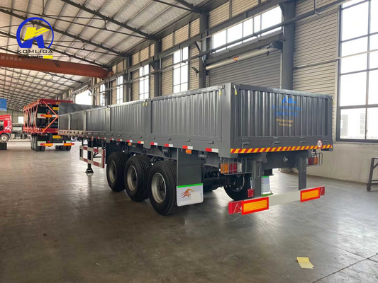 Entre 40 y 80 toneladas 3 ejes Tri-ejes Pared lateral Carga Semirremolque de carga pesada 12 neumáticos incluidos