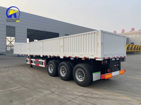 Semiremolque de carga de pared lateral de 50 a 60 toneladas con válvula Wabco y número de neumáticos de 12 en el mejor de los casos
