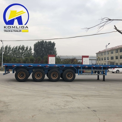 4 ejes 40FT 45FT 40 toneladas de contenedor de cama plana semirremolque con certificación ECE