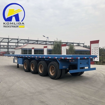 4 ejes 40FT 45FT 40 toneladas de contenedor de cama plana semirremolque con certificación ECE
