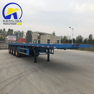 4 ejes 40FT 45FT 40 toneladas de contenedor de cama plana semirremolque con certificación ECE