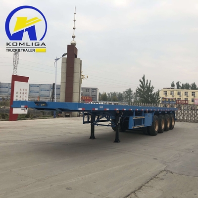 4 ejes 40FT 45FT 40 toneladas de contenedor de cama plana semirremolque con certificación ECE