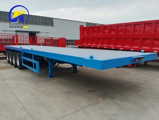 4 Ejes 12 Unidades 40FT 45FT 20 pies Contenedor de cama plana de caída Semi remolque para bienes de valor