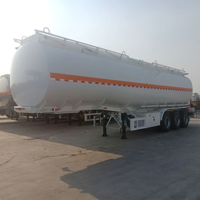 Remolque de un camión cisterna de combustible de 40 toneladas y 3 ejes de 40 cbm con suspensión de brazo cruzado y 2 mangueras de descarga