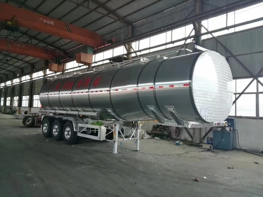 36000-42000 litros de tanque de combustible diésel remolque con una manivela y una llave de cabeza de eje
