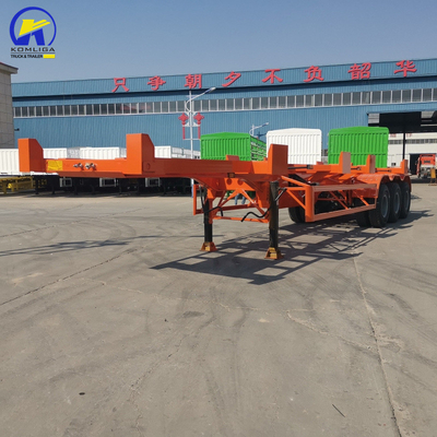 13000x2500x3900mm 40FT Semicontenedor esqueleto remolque con 3 ejes 40T capacidad de carga