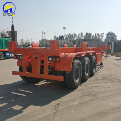 13000x2500x3900mm 40FT Semicontenedor esqueleto remolque con 3 ejes 40T capacidad de carga
