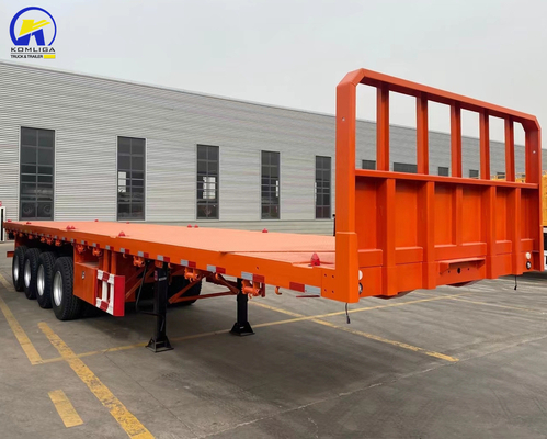 3 Ejes 4 Ejes 40FT 48FT Semirremolque de cama plana con neumáticos y peso de carga aproximado 6.2 T.