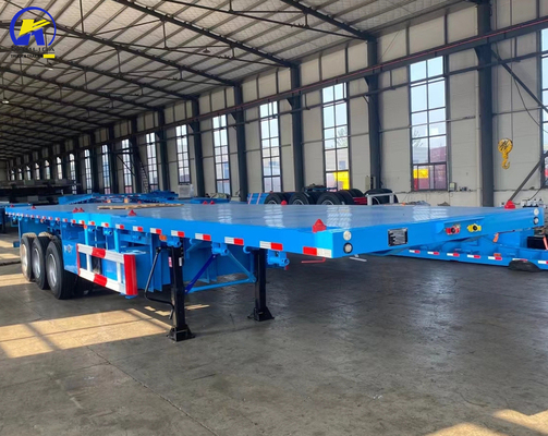 3 Ejes 4 Ejes 40FT 48FT Semirremolque de cama plana con neumáticos y peso de carga aproximado 6.2 T.
