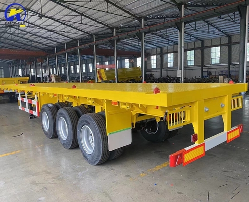3 Ejes 4 Ejes 40FT 48FT Semirremolque de cama plana con neumáticos y peso de carga aproximado 6.2 T.