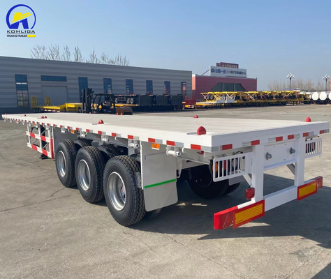 3 Ejes 4 Ejes 40FT 48FT Semirremolque de cama plana con neumáticos y peso de carga aproximado 6.2 T.