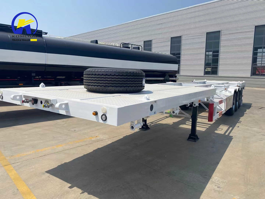 3 Ejes 48 FT Esqueleto plano Semirremolque Contenedor Semirremolque Solicitud personalizada
