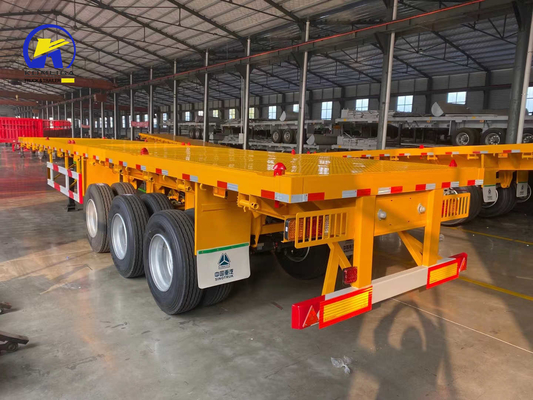 Semi-remolque de válvula Wabco 40 toneladas 60 toneladas Capacidad para 3 ejes Transporte de contenedores