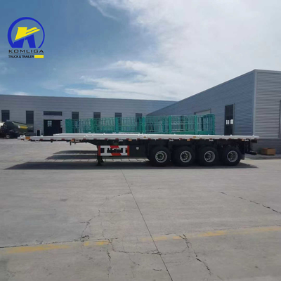 Semi-remolque de cama plana/esqueleto remolque de contenedores para transporte solicitud personalizada
