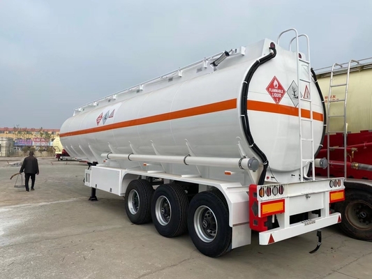 Transporte de aceite de palma de agua Remolque de tanque de combustible de 45000 litros con 2 mangueras de descarga