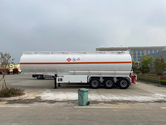 Transporte de aceite de palma de agua Remolque de tanque de combustible de 45000 litros con 2 mangueras de descarga