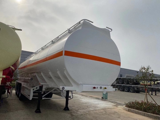 Transporte de aceite de palma de agua Remolque de tanque de combustible de 45000 litros con 2 mangueras de descarga