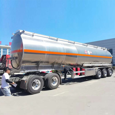 Cisterna de combustible de aluminio de 45000 litros Semirremolque 5 compartimiento en Kenia Zimbabwe 3 eje