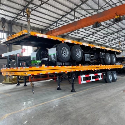 Semiremolque de 30 a 60 t de suelo plano para el transporte de contenedores ABS opcional Competitivo