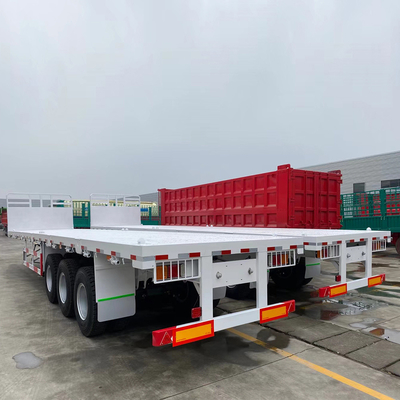 Semiremolque de 30 a 60 t de suelo plano para el transporte de contenedores ABS opcional Competitivo