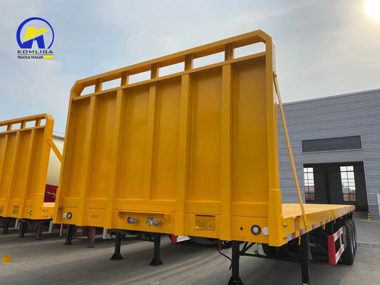3 Ejes 25ton Sinotruk Semi-remolque de cama plana con cerradura de contenedores solicitud personalizada