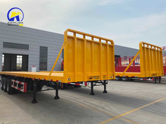 3 Ejes 25ton Sinotruk Semi-remolque de cama plana con cerradura de contenedores solicitud personalizada