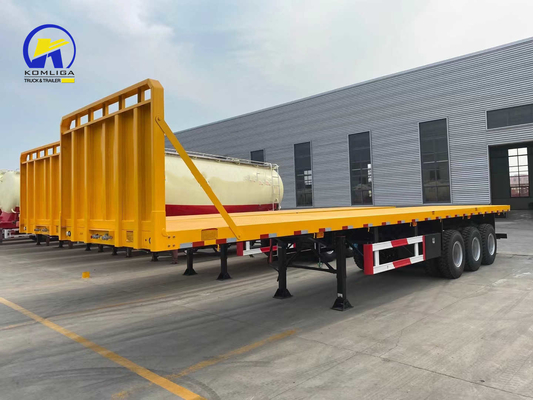 3 Ejes 25ton Sinotruk Semi-remolque de cama plana con cerradura de contenedores solicitud personalizada