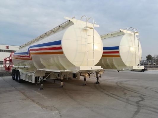 Tri-axle 45000 litros petrolero petrolero tanque de combustible semirremolque con 7000-8000 mm base de las ruedas