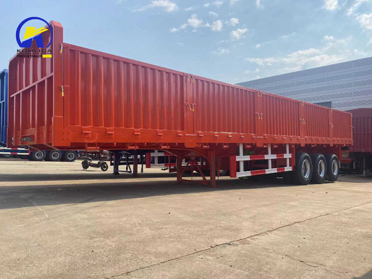 30-100t Capacidad de carga 3 Ejes 40FT Contenedor de protección lateral Semirremolque con luz LED