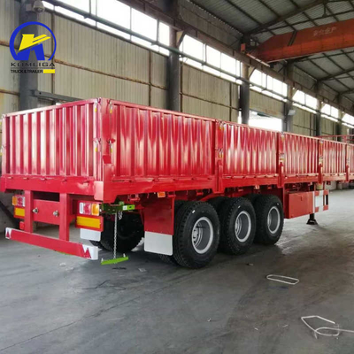 30-100t Capacidad de carga 3 Ejes 40FT Contenedor de protección lateral Semirremolque con luz LED