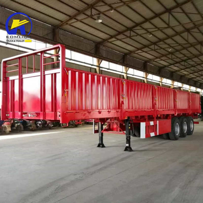 30-100t Capacidad de carga 3 Ejes 40FT Contenedor de protección lateral Semirremolque con luz LED