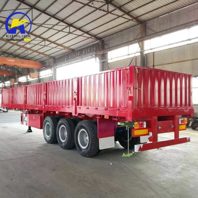 30-100t Capacidad de carga 3 Ejes 40FT Contenedor de protección lateral Semirremolque con luz LED