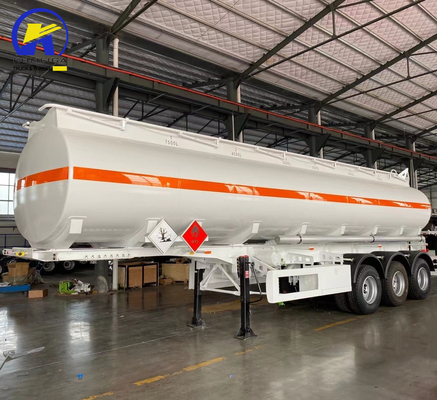 40000L Tanque de aceite de combustible Tri-ejes Semirremolque con válvula de adaptación API de 4 &quot;