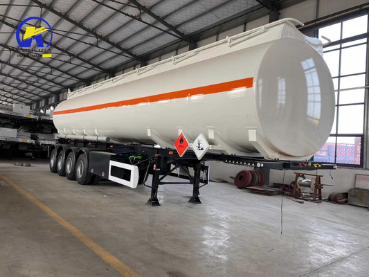 3/4 Ejes Acero inoxidable Tanque de combustible de almacenamiento de aceite líquido Semirremolque con cama plana