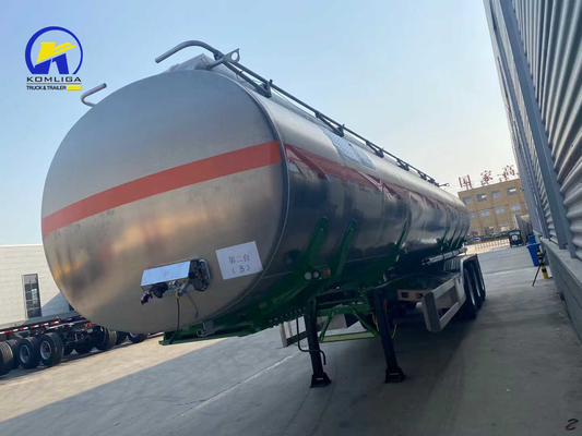 3 Ejes 4 Ejes Cisterna de combustible Semirremolque para el transporte de petróleo Diseño de suspensión de bogie