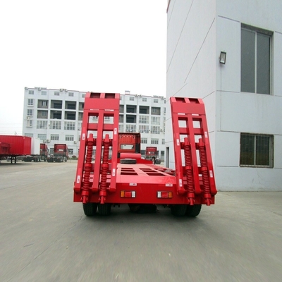 Lowboy cama baja 2 líneas 4 ejes remolque de cama baja con dos piezas 4 Kgs extintor de incendios