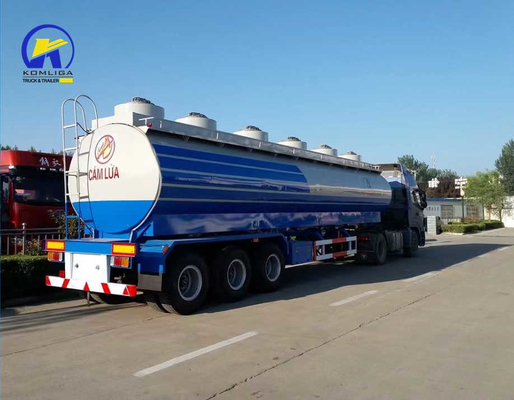 3 Ejes 40000L Fuel Oil Gasoline Crude Petroleum Fuel Tanque Semi-remolque de alta capacidad
