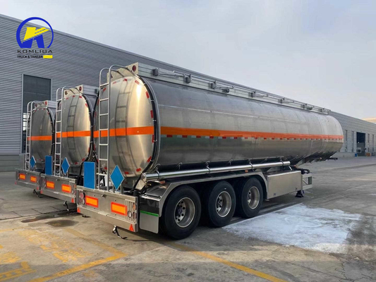 Tipo de brazo cruzado Suspensión de aleación de aluminio 45000L 4 compartimiento de combustible petrolero camión remolque