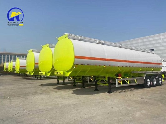 3ejes 42cbm Blanco y verde Color tanque de aire Semi remolque con 12500 * 2500 * 1650mm Tamaño