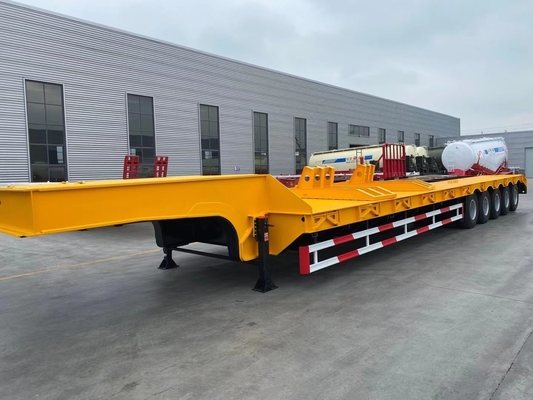 3 Ejes 4 Ejes Cuello de ganso de carga pesada de 5 100 toneladas Lowbed Lowboy Low Loader Trailer