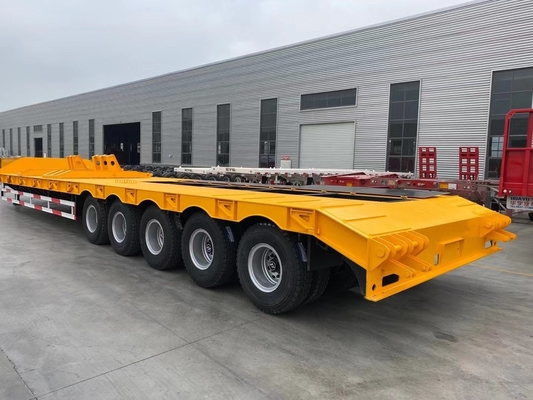 3 Ejes 4 Ejes Cuello de ganso de carga pesada de 5 100 toneladas Lowbed Lowboy Low Loader Trailer