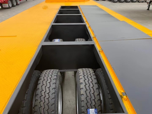 3 Ejes 4 Ejes Cuello de ganso de carga pesada de 5 100 toneladas Lowbed Lowboy Low Loader Trailer