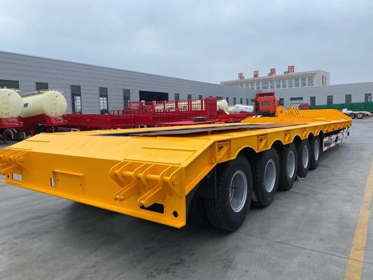 3 Ejes 4 Ejes Cuello de ganso de carga pesada de 5 100 toneladas Lowbed Lowboy Low Loader Trailer