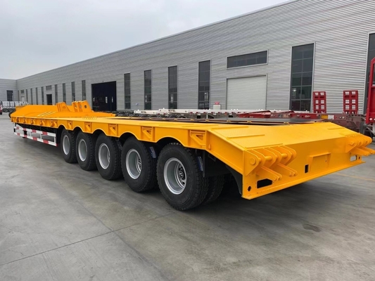 3 Ejes 4 Ejes Cuello de ganso de carga pesada de 5 100 toneladas Lowbed Lowboy Low Loader Trailer