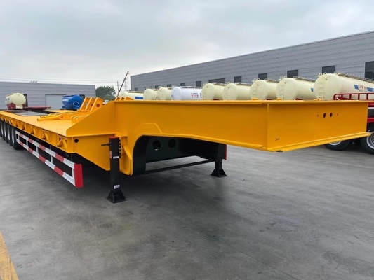 3 Ejes 4 Ejes Cuello de ganso de carga pesada de 5 100 toneladas Lowbed Lowboy Low Loader Trailer