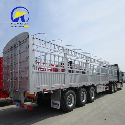 3 ejes 4 ejes 40FT 40 50 70 toneladas de carga de entrega de cercas de caja remolque con válvula Wabco
