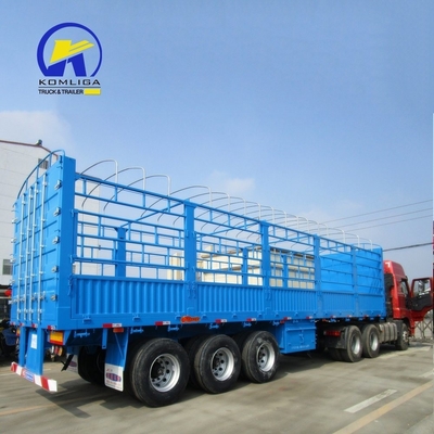 3 ejes 4 ejes 40FT 40 50 70 toneladas de carga de entrega de cercas de caja remolque con válvula Wabco
