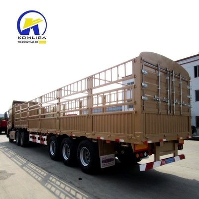 3 ejes 4 ejes 40FT 40 50 70 toneladas de carga de entrega de cercas de caja remolque con válvula Wabco